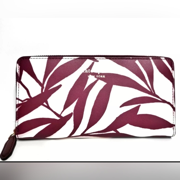 ❤🤍♠️KATE SPADE♠️🤍❤️ Jana Foliage Large Continental Wallet NWT - Picture 1 of 7